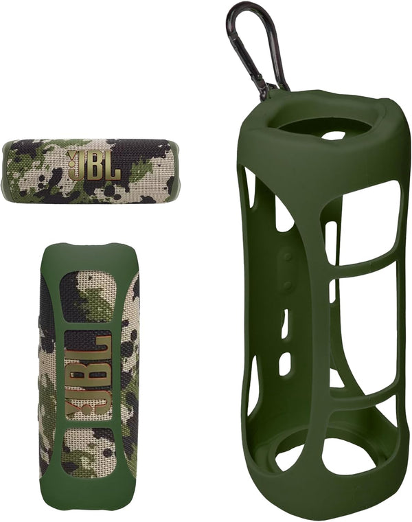 Silicone Cover Skin for Flip 6 Portable Bluetooth Speaker by Alltravel, Full Protection Solution, Customized Skin, Green