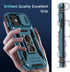 DEERLAMN iPhone 11 Case - Light Blue, Military Grade Shockproof, Slide Camera Cover + 2 Screen Protectors, Rotated Ring