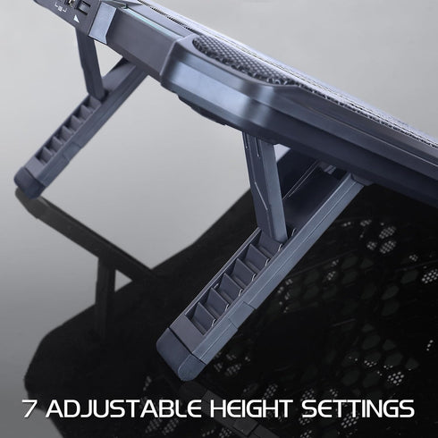 ENHANCE Cryogen 5 Gaming Laptop Cooling Pad Stand, Ultra Quiet with 7 Adjustable Height Settings
