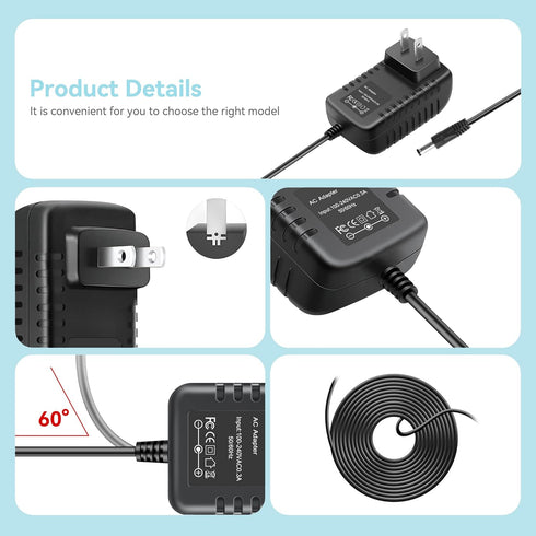 SLLEA AC Power Supply Charger for QFX PBX-8 Party Bluetooth Wireless Speaker