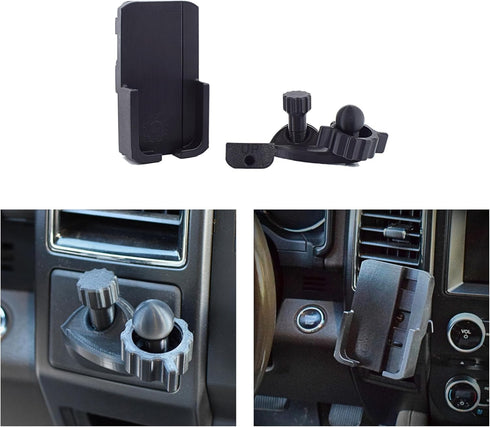 Cell Phone Mount for 2018-2021 Ford Expedition Coin Tray, Black