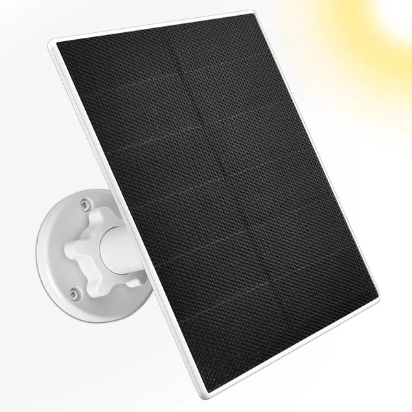 Solar Panel for Wireless Security Camera Outdoor - USB C & Micro USB 5W Solar Panel with 9.8ft USB Cable