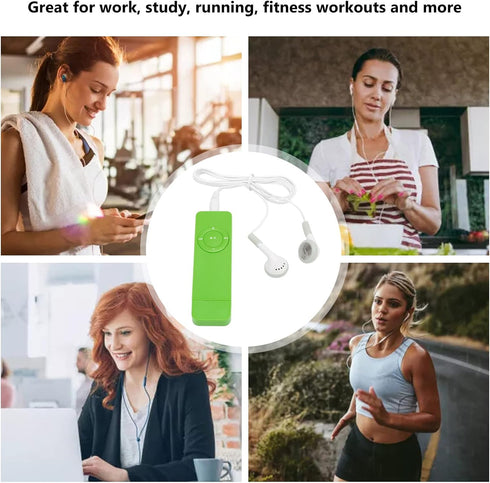 GOWENIC MP3 MP3 180mAh 64GB, Player, ABS Mini Music Player Built in Battery, Portable Music Player Support Up