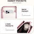 LOVEVOOK 15.6 Inch Laptop Bag for Women, Canvas Tote with Clutch Purse, Large Capacity Work Bag