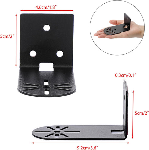 Sumnacon 3PCS Black Wall Mount Camera Shelf - Universal Small Floating Metal Shelf for Security Cameras, Speakers