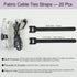 Electronics Organizer Clear Acrylic Cable Storage Bin Box, 4 Sections with 20 PCS Reusable Fastening Ties