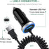 USB C Car Charger, 3.4A Fast Charging Car Charger Adapter with 3ft Type C Coiled Cable for Samsung Galaxy A15 5g A14 A13 A53 A54 A55 S24 S23 FE S22 S21 S20 S10 A04s A21 A11, Pixel 8a 8 Pro 7a 6 Pro