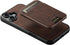 PASNEW 17 for iPhone Case,Compatible with Magsafe Wireless Charging Card Holder Wallet Leather Shockproof Protection