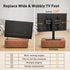 Perlegear Universal Swivel TV Stand, Height Adjustable for 32–70 inch TVs, Tempered Glass Base, Holds Up to 88 lbs,