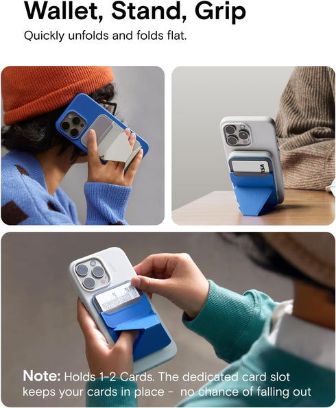 MOFT Magnetic Wallet Stand - Compatible with iPhone 16/15/14/13/12 Series, Sapphire
