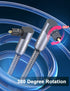 90 10ft/3M 360 Degree Optical Audio Cable Double Right Angle Optical Cable Degree Free-Rotating Plug Digital Audio