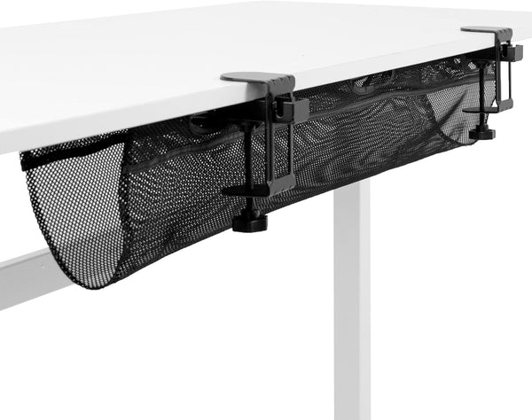 VIVO Clamp-on Under Desk Cable Net, 91 cm Workstation Wire Organizer for Home and Office, Black, DESK-AC36MH