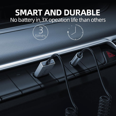 iMyOnly 5.3 Aux Bluetooth Adapter All-Metal Bluetooth Receiver for Car with Hands-Free Calling and Navigation,use
