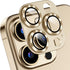 Korecase 2 Pack Camera Lens Protector for iPhone 13 Pro/Pro Max 6.7", Metal Tempered Glass Cover, 9H Hardness, Gold