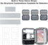 Large Capacity Electronics Accessories Organizer Travel Case, Waterproof Leather Cord Organizer with Adjustable