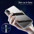 JJGoo Compatible with iPhone XR Case, Clear Transparent Shockproof Phone Case, Slim Anti-Scratch Hard PC Cover