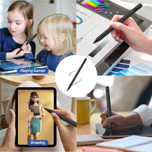 Stylus Pen for iPad with Palm Rejection, 5 Extra Tips, Tilt Sensitive iPad Pencil Compatible with (2018-2023) Apple
