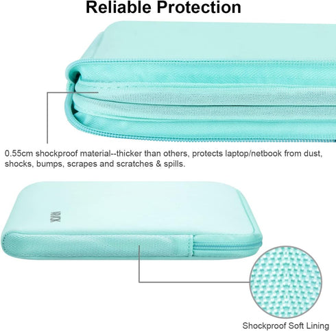 ARVOK 11 11.6 12 Inch Laptop Sleeve, Multi-Color & Size Choices, Water-Resistant Neoprene Notebook Computer Pocket