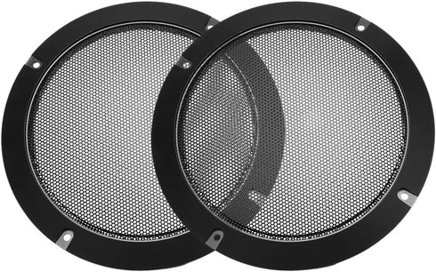 uxcell Speaker Grill Cover 6.5 Inch 184mm Mesh Decorative Circle Subwoofer Guard Protector Black (2pcs)
