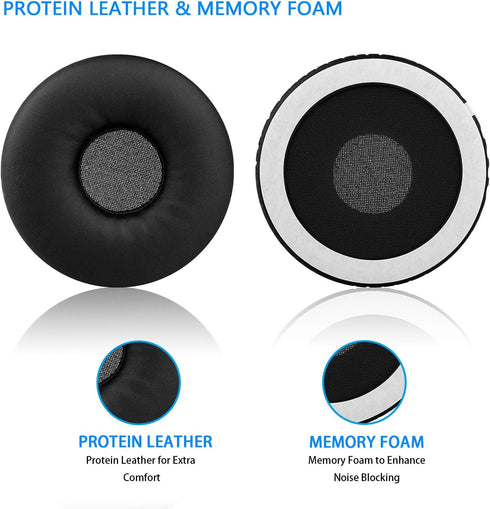 Replacement Ear Cushion Pads for Sony WHXB700 Wireless Extra Bass Bluetooth Headphones ONLY (Black)