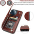 ONETOP Compatible with iPhone 13 Pro Max Wallet Case, PU Leather Kickstand with Card Holder, Shockproof Cover (Brown)