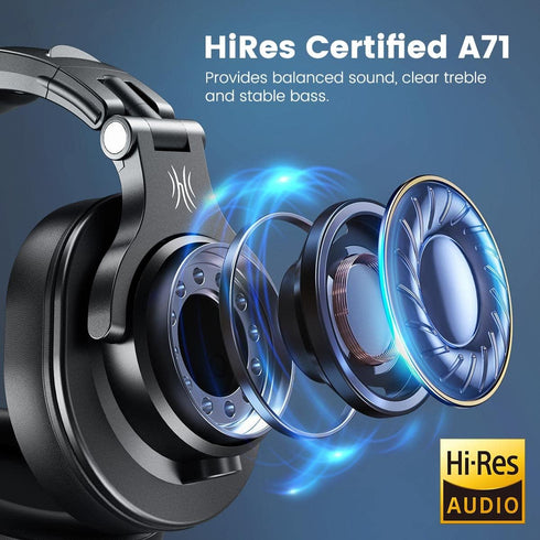 OneOdio A71 Hi-Res Studio Recording Headphones, Wired Over Ear, Professional Monitoring Mixing Headset
