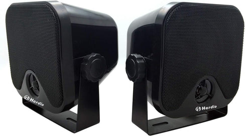 Heavy Duty Waterproof Boat Marine Box Speakers, 4 Inches, Surface Mounted for ATV UTV RZR Golf Cart