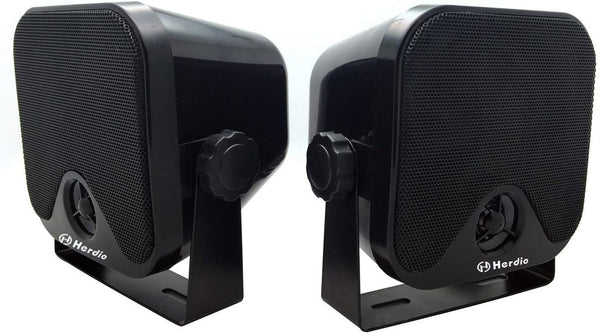Heavy Duty Waterproof Boat Marine Box Speakers, 4 Inches, Surface Mounted for ATV UTV RZR Golf Cart