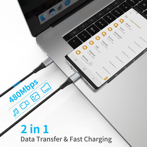 6 inch 0.5ft 3-Pack 60W S234 S23, G8, 15 16 USB C to USB C Cable, Short USB Type C Charger Cable PD Fast Charging