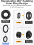 EWA MagOne Ultra (Ring Edition) Phone Grip Stand with Replaceable Metal Finger Ring, Removable Magnetic Ring Holder
