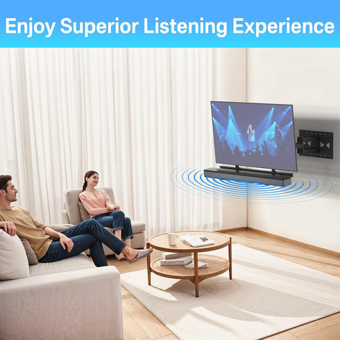 Sound Bar Mounts Under TV for Samsung, Vizio, LG, Bose - Adjustable Mounting Bracket Holds Up to 35 Lbs
