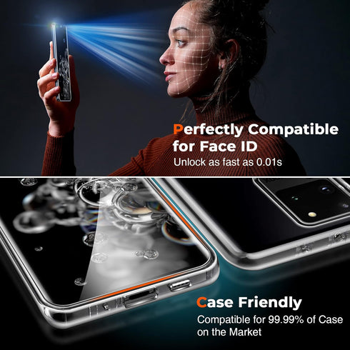 LK 3 Pack TPU Film for Samsung Galaxy S20 Ultra Screen Protector (Not Glass), Bubble Free, Case Friendly, HD Clarity