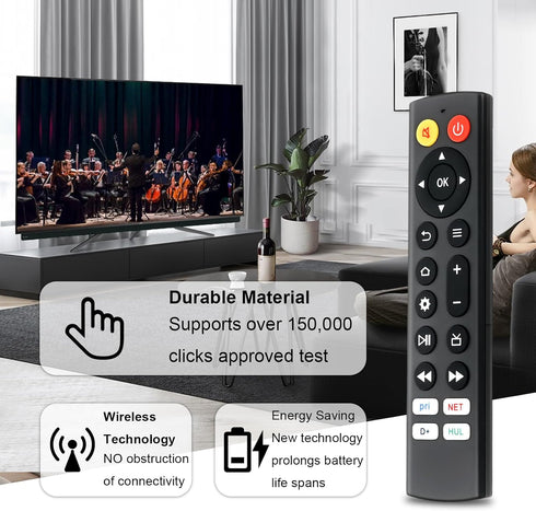 dapodera 4 Replacement Compatible with All Insignia Toshiba Smart TVs with Shortcut Buttons(No Voice funtion)