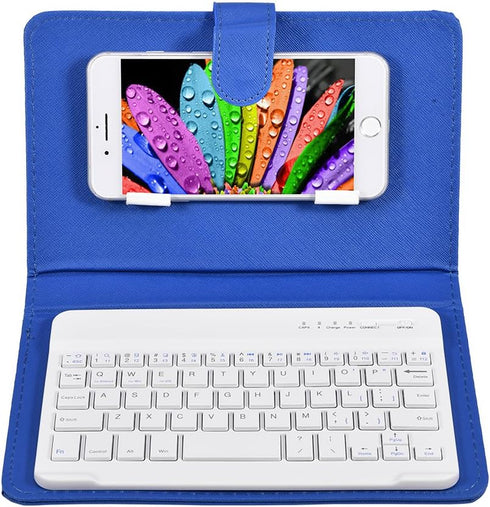 V BESTLIFE V Universal Wireless Bluetooth Keyboard, Flip Magnetic Leather Travel Carrying Case Cover with Stand for