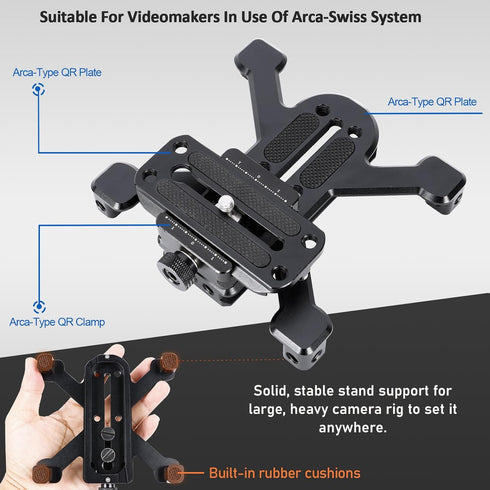 NICEYRIG Camera Quick Release Plates | ARCA-Swiss Standard Kit for DJI Stabilizer/Tripod with Clamp & QR Plate