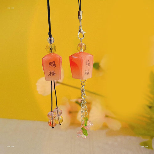 Misright Wishing Lamp Bead Pendant Phone Chain Hangings Rope Phone Chain Strap Bag Decoration Lanyard Keychain