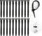 Reusable Zip Ties, Silicone Zip Ties, 20pcs Rubber Cable Ties, Fastening Cable Ties for Bags, Travel Items, Black