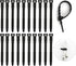 Reusable Zip Ties, Silicone Zip Ties, 20pcs Rubber Cable Ties, Fastening Cable Ties for Bags, Travel Items, Black