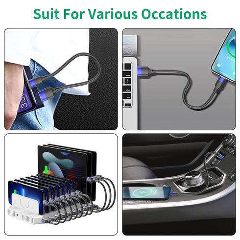 1ft Short USB C Cable for iPhone 15, 10 Pack Bulk USB A to USB C Charger Cord, 12 inch Compatible with Samsung