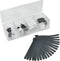 Electronics Organizer Clear Acrylic Cable Storage Bin Box, 4 Sections with 20 PCS Reusable Fastening Ties