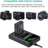 Hisewen LP-E12 Battery 2Pack with Dual USB Charger for Canon EOS M Series and Rebel SL1, Powershot