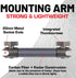 Bulletpoint Carbon Fiber + Kevlar Mounting Arm, 10cm Arm Compatible with iPhone and Android Smartphones