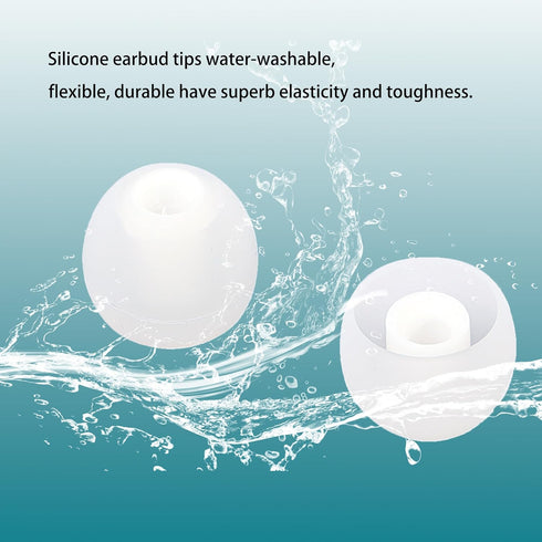 Earbud Replacement Tips Silicone Covers for Most In-Ear Earbuds (Inner Hole 3.8mm -5.1mm) - 18 Pairs S M L