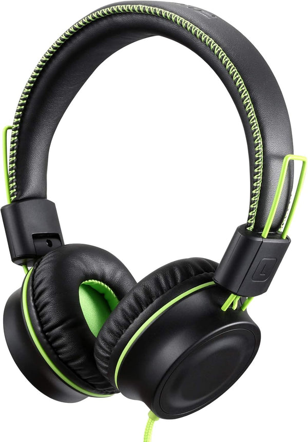 POWMEE M2 Kids Headphones Wired, Foldable Adjustable Stereo Tangle-Free, 3.5MM Jack Wire Cord On-Ear Headphone for