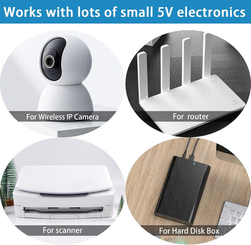 DC 5V Power Supply, 5 Volts 3Amps AC DC Power Adapter, USB C Charger for 5Vdc Devices, iPhone Charger, Massager Gun