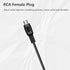 4 Pack RCA Female to Speaker Wire, RCA Female Plug Adapter Connector to Bare Wire Open End Audio Cable
