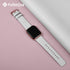 Fullmosa Leather Bands for Apple Watch, 41mm 40mm 38mm 42mm, Top Grain Genuine Leather Strap, Off-white/Rose Gold