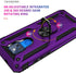 Compatible with Moto G Play Case, Purple Military Grade Hybrid Hard PC Soft TPU Shockproof with HD Screen Protector