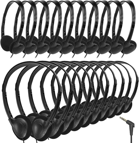 Gaosen Classroom Headphones Bulk 20 Pack for Kids School Student,Wholesale Durable Wired Earphones
