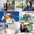 ULANZI M12 Extendable Selfie Stick for Gopro, Portable Vlog Tripod Stand with Phone Mount and Gopro Adapter